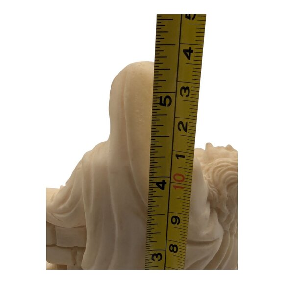 Vintage Pieta Mary & Jesus Resin Figurine With Marble Base Religious Sculpture - Picture 4 of 14